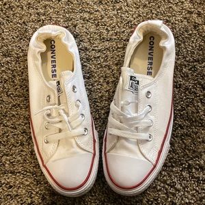 White converse sneakers - shoreline slip
